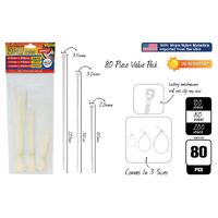 80pc Assorted Cable Ties White- alt image 0