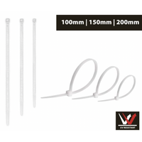80pc Assorted Cable Ties White- alt image 0