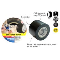 1pce Duct Tape - Black 18m x 48mm- alt image 0