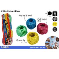 Utility String 40M Per Roll Assorted Colours - 4 Pack- alt image 0