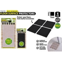 4Pce Felt Adhesive  Skid Protectors -Sq- alt image 0