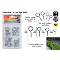 18pce Assorted Screw Eyes- alt image 0