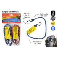 2pc Bungee Cord Straps 61cm 2 Assorted Colours- alt image 0