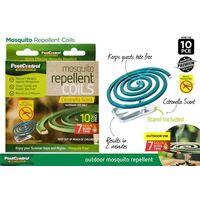 PestControl Mosquito Repellent Incense Coils with Metal Hanging Burner 10 Pack- alt image 0
