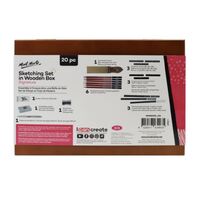 Mont Marte Signature Sketching Set in Wooden Box 21pc- alt image 0