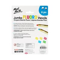 Mont Marte Kids - Jumbo Neon Pencils With Sharpener 6pc- alt image 0