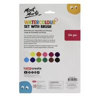 Mont Marte Kids - Watercolour Set With Brush 14pc- alt image 0
