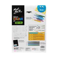Mont Marte Metallic Colouring Set 28pc - Pencils, Markers and More- alt image 0