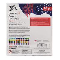 Mont Marte Signature Dual Tip Brush Marker/Fineliners 48pc- alt image 0