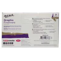 Mont Marte Fineliner Marker Pen Set - Premium Graphic Fineliners 7pc- alt image 0