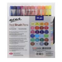 Mont Marte Premium Real Brush Pens 24pc Water Based Ink- alt image 0
