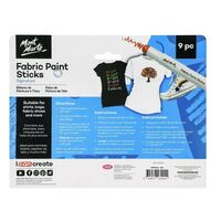 Mont Marte Solid Fabric Paint Sticks 9pc x 5g- alt image 0