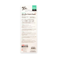 Mont Marte Acrylic Paint Pens Dual Tip Black 2pc- alt image 0