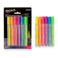 Mont Marte Acrylic Paint Pens Broad Tip Fluoro 6pc- alt image 0