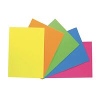 Mont Marte Fluro Art Card Pack 5 Colours - A4 230gsm 30pc- alt image 0