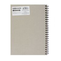 Mont Marte Signature Visual Art Diary Spiral Bound Paper Cover White Paper A4 110gsm 120 Sheet- alt image 0