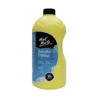 Mont Marte Signature Acrylic Paint Pump Bottle 1L - Lemon Yellow- alt image 0