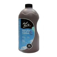 Mont Marte Signature Acrylic Paint Pump Bottle 1L - Burnt Umber- alt image 0