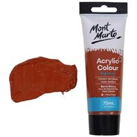 Mont Marte Signature Acrylic Paint 75ml Tube - Burnt Sienna- alt image 0