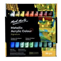 Metallic Paint Mont Marte Premium Metallic Acrylic Paint Set 36 x 36ml- alt image 0