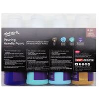 Mont Marte Premium Pouring Acrylic Paint 120ml 4pc Set - Golden Beach- alt image 0