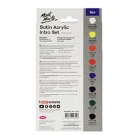 Mont Marte Premium Intro Paint Set - Satin Acrylic Paint 8pc x 18ml- alt image 0