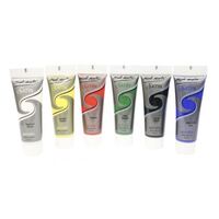 Mont Marte Satin Acrylic Semi Matte Paint Set - Primary Colours 6pc x 75ml- alt image 0
