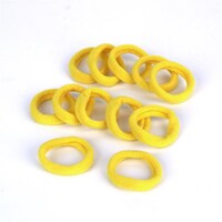 Elastic Hair Bands 5cm - Yellow 12 Pack- alt image 0
