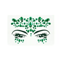 Stick On Green Face Jewels- alt image 0