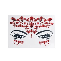 Stick On Red Face Jewels- alt image 0
