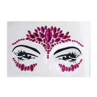 Stick On Pink Face Jewels- alt image 0