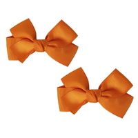 Orange Hair Clip Bow - 2 Pack- alt image 0