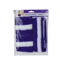 Headband & 2pk Wristband Set Purple- alt image 0