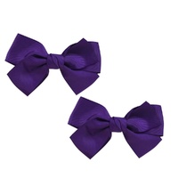 Purple Hair Clip Bow - 2 Pack- alt image 0