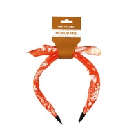 Retro Printed Headband - Orange- alt image 0