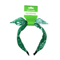 Retro Printed Headband - Green- alt image 0
