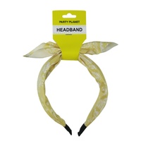 Retro Printed Headband - Yellow- alt image 0