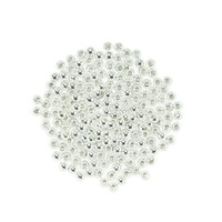 Round Plastic Beads 4mm 20g - Silver- alt image 0