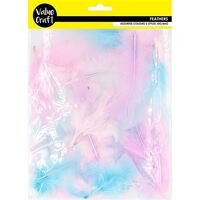 Craft Feathers Pink Blue Lilac 10g- alt image 0