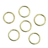 Rings 25Mm Metal Gold 6Pc- alt image 0
