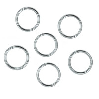 Silver Metal Rings 25mm 6 Pack- alt image 0
