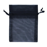 Mini Organza Bags 10cm x 7.5cm - Black 7 Pack- alt image 0