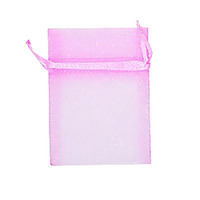 Mini Organza Bags 10cm x 7.5cm - Baby Pink 7 Pack- alt image 0