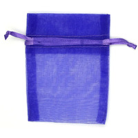 Mini Organza Bags 10cm x 7.5cm - Purple 7 Pack- alt image 0