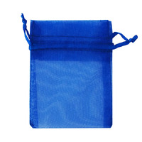 Mini Organza Bags 10cm x 7.5cm - Royal Blue 7 Pack- alt image 0