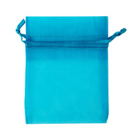 Mini Organza Bags 10cm x 7.5cm - Turquoise 7 Pack- alt image 0