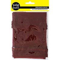 Organza Bag Burgundy 17cm x 12.5cm 5 Pack- alt image 0