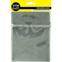 Organza Bag Silver 17cm x 12.5cm 5 Pack- alt image 0