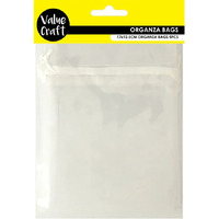 Organza Bag White 17cm x 12.5cm 5 Pack- alt image 0