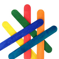Jumbo Wooden Icy Pole Stick 15cm - Coloured 30 Pack- alt image 0
